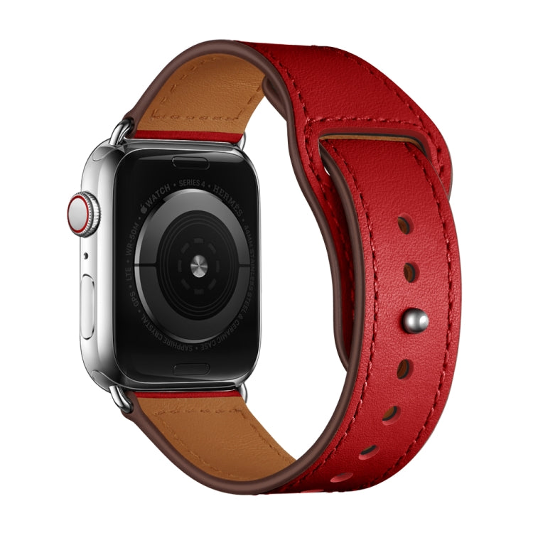 Cinturino di ricambio in pelle per Apple Watch Series, 7 45mm / 6&SE&5&4 44mm / 3&2&1 42mm