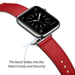 Cinturino di ricambio in pelle per Apple Watch Series, 7 41mm / 6&SE&5&4 40mm / 3&2&1 38mm