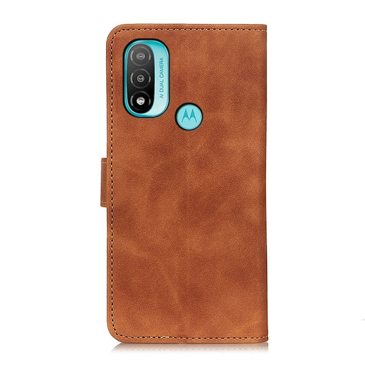 KHAZNEH Custodia per cellulare in pelle con vibrazione orizzontale a trama retrò, For Motorola Moto E40/E20/E30, For Nokia G50, For OPPO Realme Narzo 50i