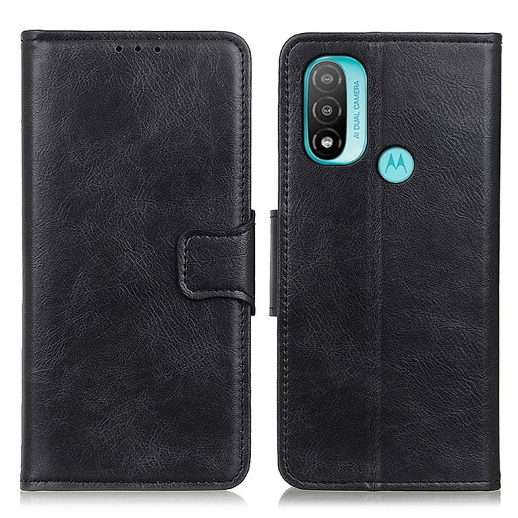 Custodia per telefono in pelle a vibrazione orizzontale con texture cavallo pazzo Mirren, For Motorola Moto E40/E20/E30
