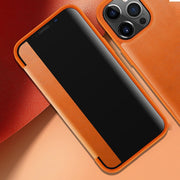Magnetic Side Window View Custodia in pelle flip orizzontale antiurto, For iPhone 13 mini, For iPhone 13, For iPhone 13 Pro, For iPhone 13 Pro Max
