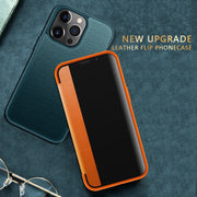 Magnetic Side Window View Custodia in pelle flip orizzontale antiurto, For iPhone 13 mini, For iPhone 13, For iPhone 13 Pro, For iPhone 13 Pro Max