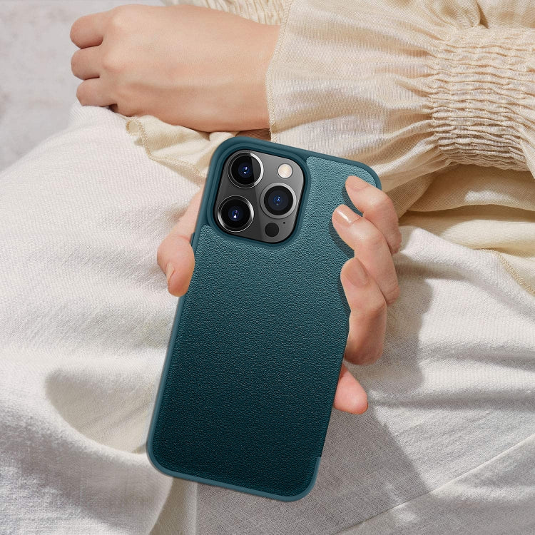 Custodia flip in pelle con finestra per iPhone 13 Pro Max