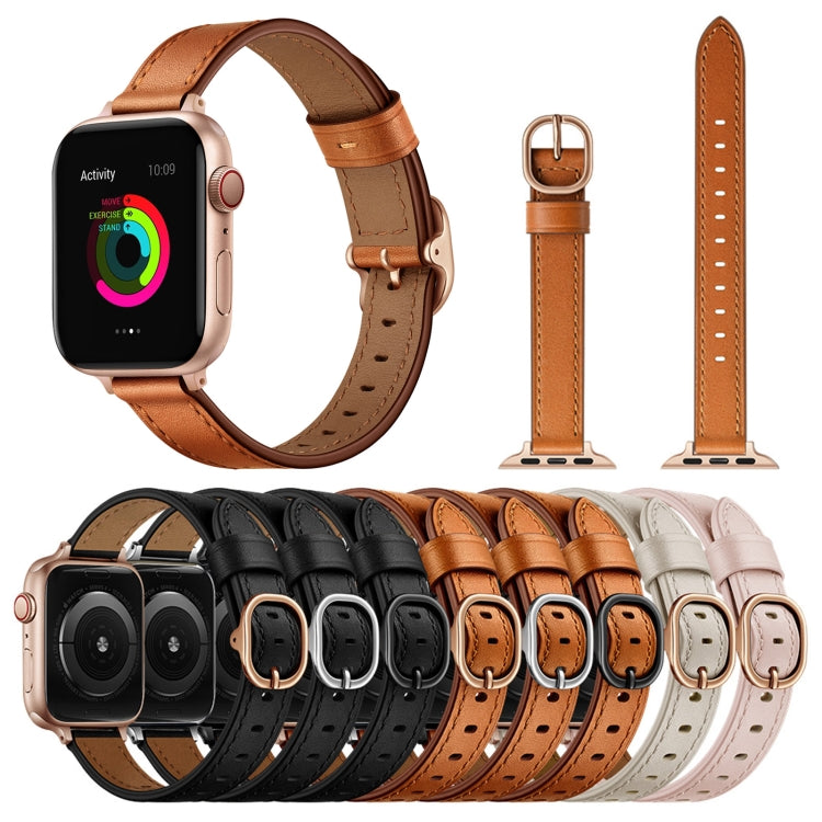 Cinturino in pelle da 14 mm per la serie Apple Watch, 7 41mm / 6&SE&5&4 40mm / 3&2&1 38mm, 7 45mm / 6&SE&5&4 44mm / 3&2&1 42mm