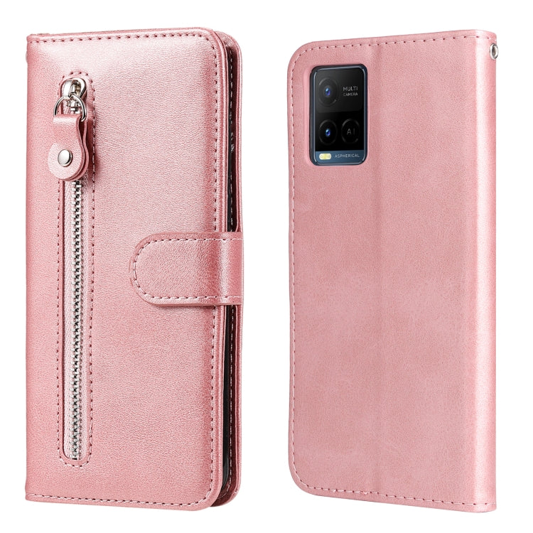 Custodia portafoglio in pelle con cerniera per smartphone