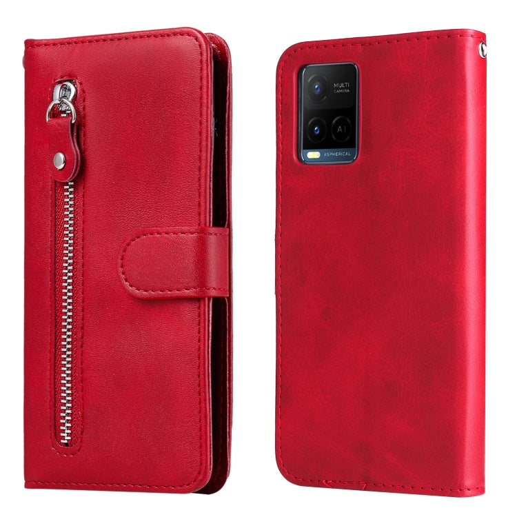 Custodia portafoglio in pelle con cerniera per smartphone