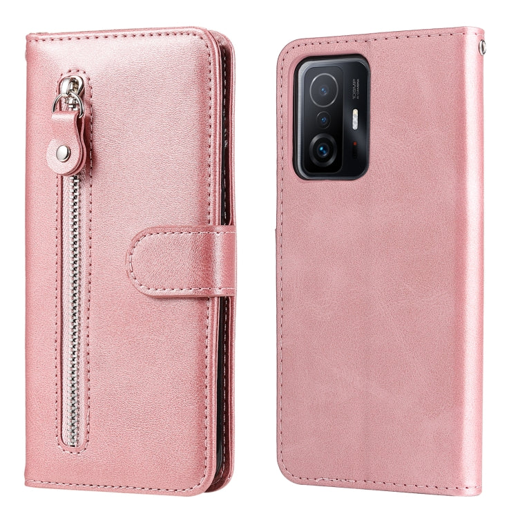 Custodia portafoglio in pelle con cerniera per smartphone