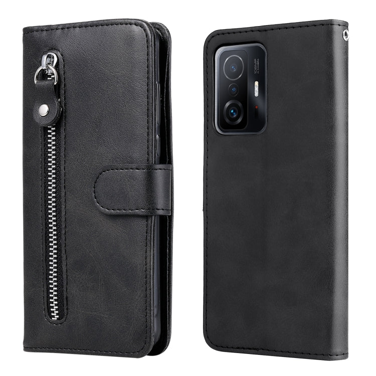 Custodia portafoglio in pelle con cerniera per smartphone