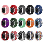 Cinturino di ricambio integrato con treccia con fibbia in TPU per la serie Apple Watch, 6 & SE & 5 & 4 44mm / 3 & 2 & 1 42mm