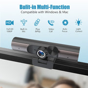 Webcam per computer USB HY33 1080P HD, With Speaker, without Speaker