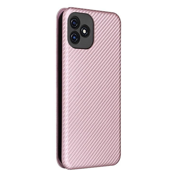 Custodia per telefono in pelle con vibrazione orizzontale magnetica in fibra di carbonio con slot per schede, For Blackview Oscal C20, For Samsung Galaxy A13 5G, For Motorola Moto E20 / E30 / E40