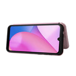 Custodia per telefono in pelle con vibrazione orizzontale magnetica in fibra di carbonio con slot per schede, For Blackview Oscal C20, For Samsung Galaxy A13 5G, For Motorola Moto E20 / E30 / E40