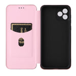 Custodia per telefono in pelle con vibrazione orizzontale magnetica in fibra di carbonio con slot per schede, For Blackview Oscal C20, For Samsung Galaxy A13 5G, For Motorola Moto E20 / E30 / E40