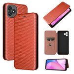 Custodia per telefono in pelle con vibrazione orizzontale magnetica in fibra di carbonio con slot per schede, For Blackview Oscal C20, For Samsung Galaxy A13 5G, For Motorola Moto E20 / E30 / E40