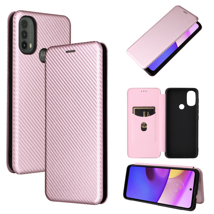 Custodia per telefono in pelle con vibrazione orizzontale magnetica in fibra di carbonio con slot per schede, For Blackview Oscal C20, For Samsung Galaxy A13 5G, For Motorola Moto E20 / E30 / E40
