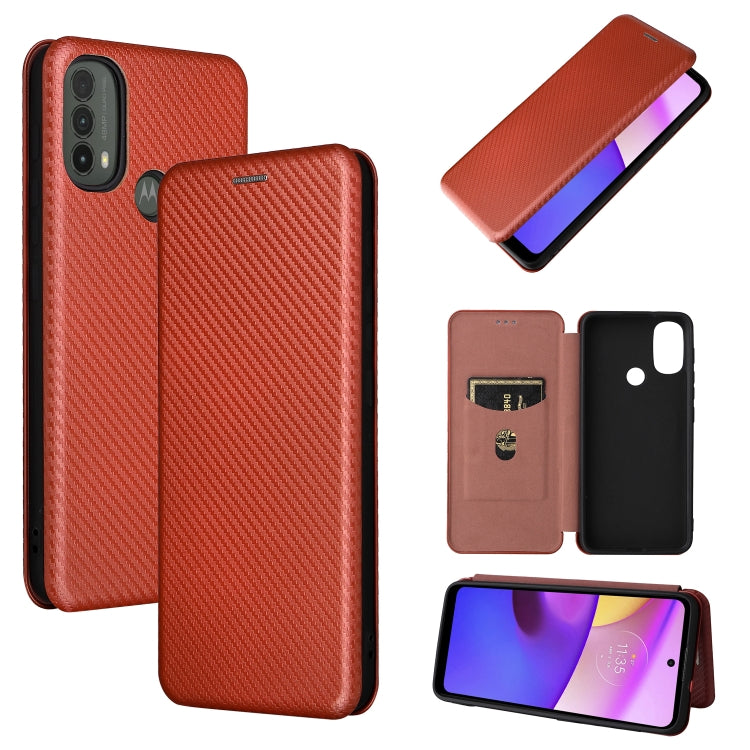 Custodia per telefono in pelle con vibrazione orizzontale magnetica in fibra di carbonio con slot per schede, For Blackview Oscal C20, For Samsung Galaxy A13 5G, For Motorola Moto E20 / E30 / E40