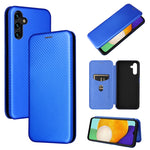 Custodia per telefono in pelle con vibrazione orizzontale magnetica in fibra di carbonio con slot per schede, For Blackview Oscal C20, For Samsung Galaxy A13 5G, For Motorola Moto E20 / E30 / E40