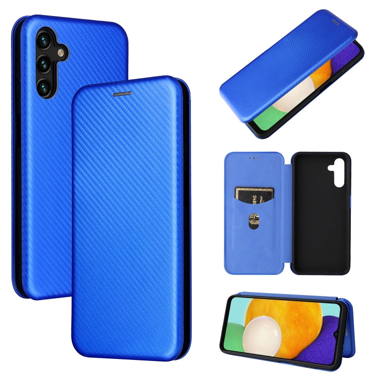 Custodia per telefono in pelle con vibrazione orizzontale magnetica in fibra di carbonio con slot per schede, For Blackview Oscal C20, For Samsung Galaxy A13 5G, For Motorola Moto E20 / E30 / E40