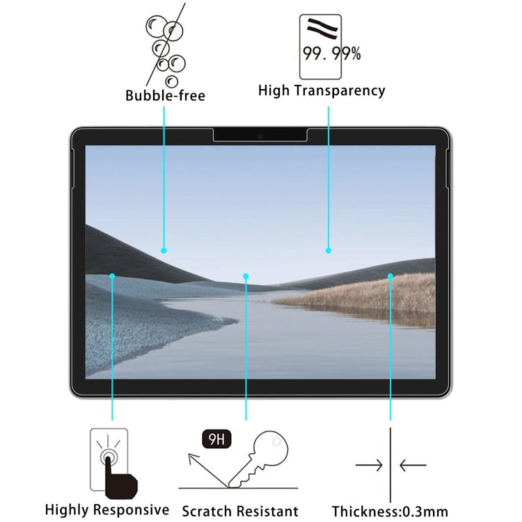 2 PZ 9H 2.5D Pellicola per tablet in vetro temperato antideflagrante, For Microsoft Surface Go 3 (2 PCS), For Microsoft Surface Pro 8 (2 PCS)