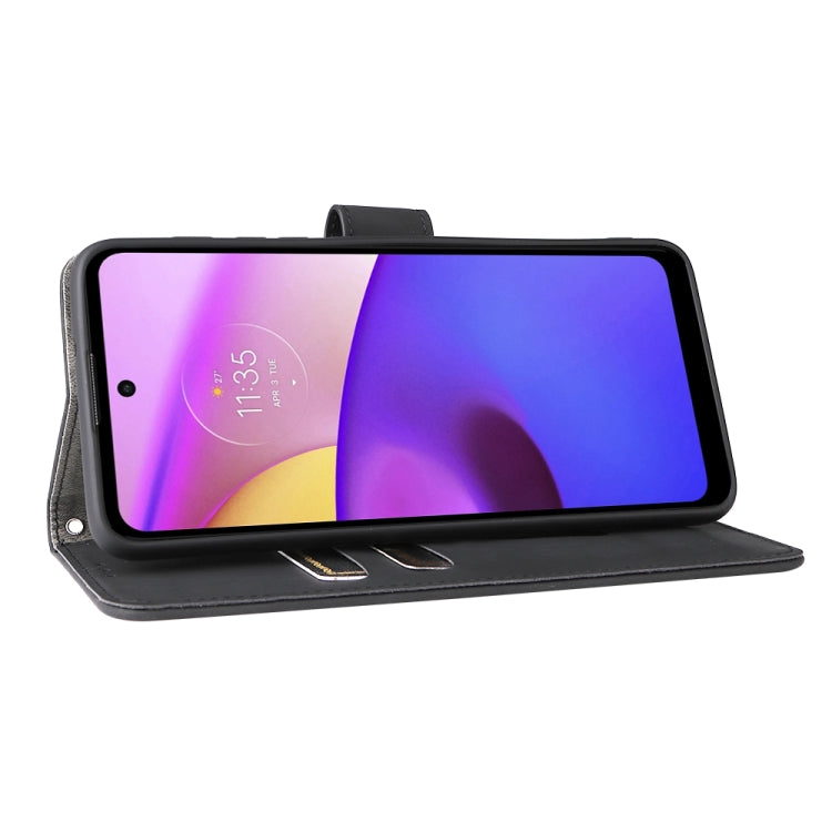 Skin Feel Custodia in pelle per telefono a conchiglia orizzontale magnetica con supporto, slot per schede e portafoglio, For Motorola Moto E20 / E30 / E40