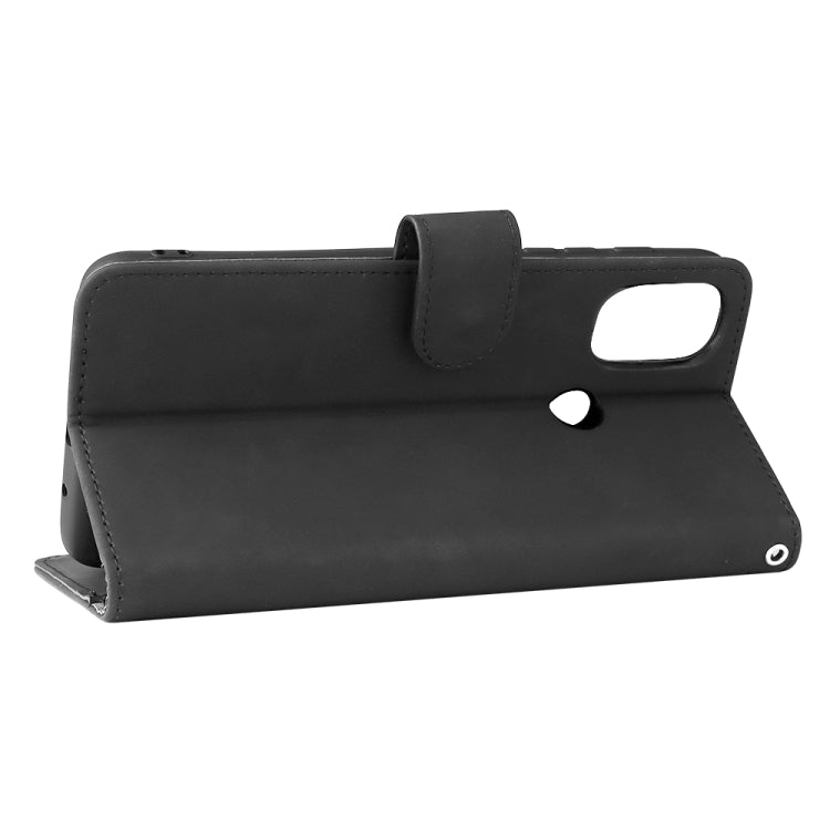 Skin Feel Custodia in pelle per telefono a conchiglia orizzontale magnetica con supporto, slot per schede e portafoglio, For Motorola Moto E20 / E30 / E40