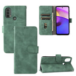 Skin Feel Custodia in pelle per telefono a conchiglia orizzontale magnetica con supporto, slot per schede e portafoglio, For Motorola Moto E20 / E30 / E40