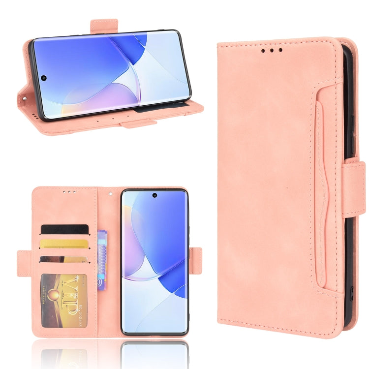 Custodia per telefono in pelle a vibrazione orizzontale con motivo a pelle di vitello con supporto, slot per schede e cornice per foto, For Huawei nova 9, For Honor 50 Pro / Huawei nova 9 Pro