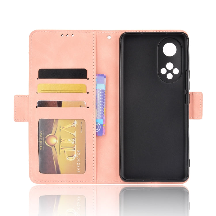 Custodia per telefono in pelle a vibrazione orizzontale con motivo a pelle di vitello con supporto, slot per schede e cornice per foto, For Huawei nova 9, For Honor 50 Pro / Huawei nova 9 Pro