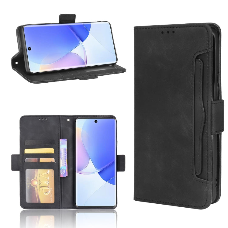 Custodia per telefono in pelle a vibrazione orizzontale con motivo a pelle di vitello con supporto, slot per schede e cornice per foto, For Huawei nova 9, For Honor 50 Pro / Huawei nova 9 Pro