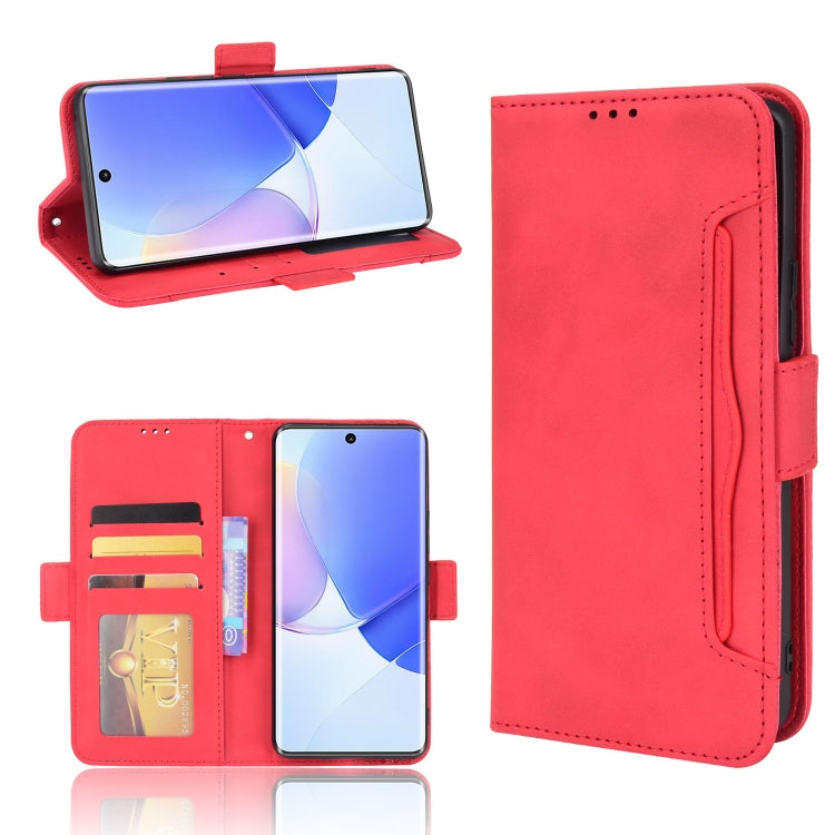 Custodia per telefono in pelle a vibrazione orizzontale con motivo a pelle di vitello con supporto, slot per schede e cornice per foto, For Huawei nova 9, For Honor 50 Pro / Huawei nova 9 Pro