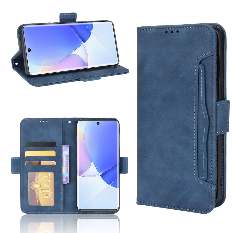 Custodia per telefono in pelle a vibrazione orizzontale con motivo a pelle di vitello con supporto, slot per schede e cornice per foto, For Huawei nova 9, For Honor 50 Pro / Huawei nova 9 Pro