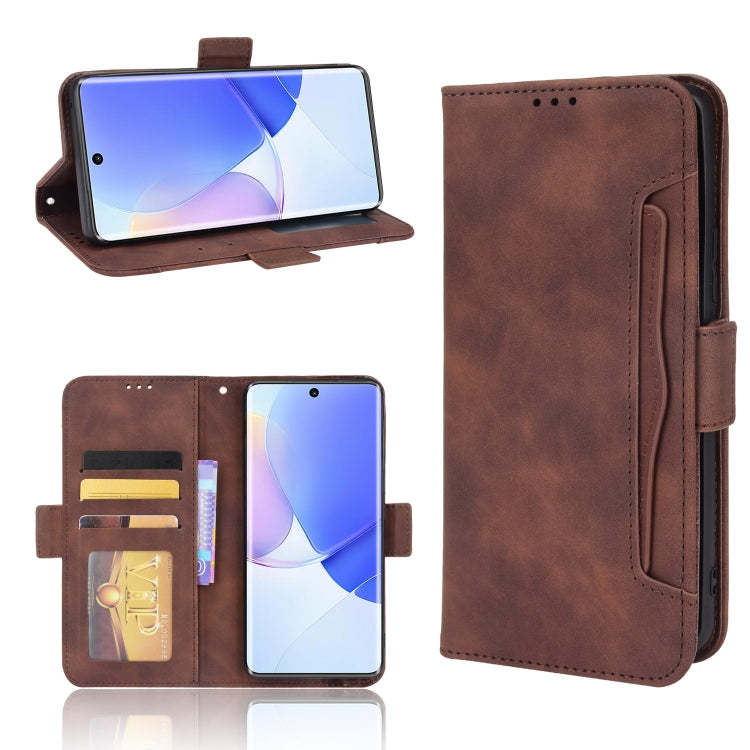Custodia per telefono in pelle a vibrazione orizzontale con motivo a pelle di vitello con supporto, slot per schede e cornice per foto, For Huawei nova 9, For Honor 50 Pro / Huawei nova 9 Pro