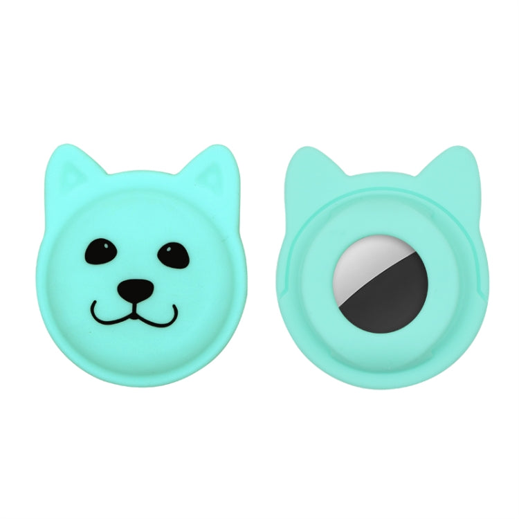 Custodia in silicone anti-smarrimento per collare per animali domestici simpatico cartone animato per AirTag, Serious Face, Naughty Smiley, Hanhan Smile