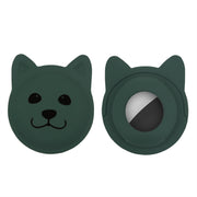 Custodia in silicone anti-smarrimento per collare per animali domestici simpatico cartone animato per AirTag, Serious Face, Naughty Smiley, Hanhan Smile