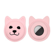 Custodia in silicone anti-smarrimento per collare per animali domestici simpatico cartone animato per AirTag, Serious Face, Naughty Smiley, Hanhan Smile