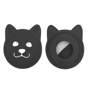 Custodia in silicone anti-smarrimento per collare per animali domestici simpatico cartone animato per AirTag, Serious Face, Naughty Smiley, Hanhan Smile