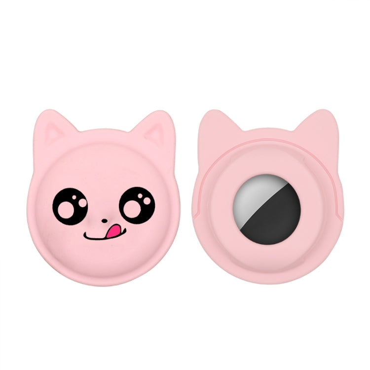 Custodia in silicone anti-smarrimento per collare per animali domestici simpatico cartone animato per AirTag, Naughty Smile