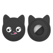 Custodia in silicone anti-smarrimento per collare per animali domestici simpatico cartone animato per AirTag, Naughty Smile