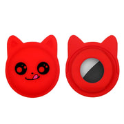 Custodia in silicone anti-smarrimento per collare per animali domestici simpatico cartone animato per AirTag, Naughty Smile