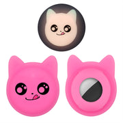 Custodia in silicone anti-smarrimento per collare per animali domestici simpatico cartone animato per AirTag, Naughty Smile