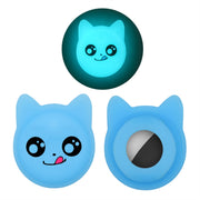 Custodia in silicone anti-smarrimento per collare per animali domestici simpatico cartone animato per AirTag, Naughty Smile