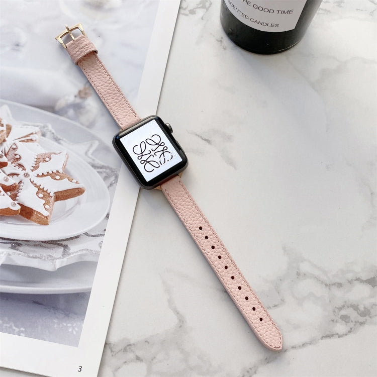 Cinturino in pelle Litchi per Apple Watch vari modelli