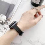 Cinturino in pelle Litchi per Apple Watch vari modelli