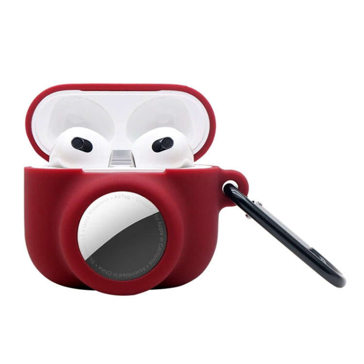 Custodia protettiva in silicone a copertura totale antiurto 2 in 1 per AirPods 3 / AirTag, For AirPods 3 / AirTag