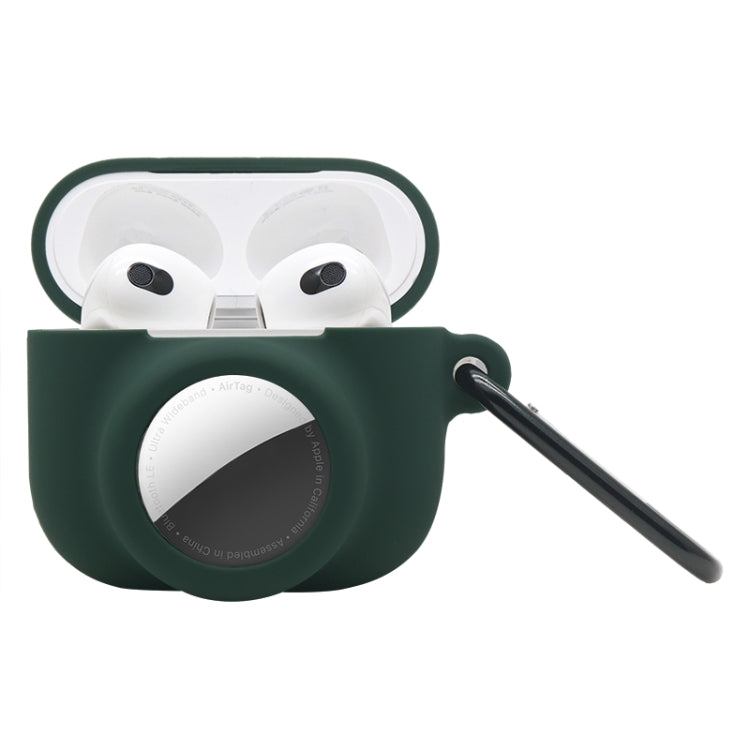 Custodia protettiva in silicone a copertura totale antiurto 2 in 1 per AirPods 3 / AirTag, For AirPods 3 / AirTag