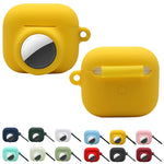 Custodia protettiva in silicone a copertura totale antiurto 2 in 1 per AirPods 3 / AirTag, For AirPods 3 / AirTag