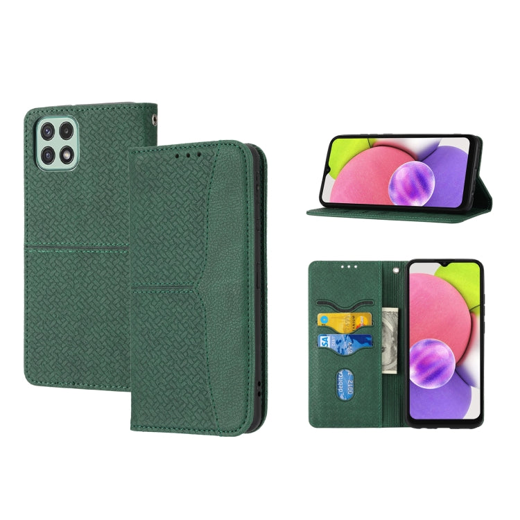 Custodia per telefono in pelle PU con vibrazione orizzontale magnetica con cuciture a trama tessuta, For Samsung Galaxy A03 International Version, For Xiaomi Redmi Note 11, For Samsung Galaxy A03 EU Version, For Xiaomi Redmi Note 11 Pro