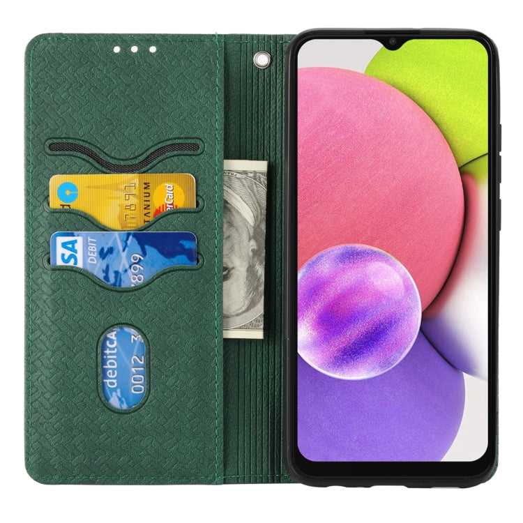 Custodia per telefono in pelle PU con vibrazione orizzontale magnetica con cuciture a trama tessuta, For Samsung Galaxy A03 International Version, For Xiaomi Redmi Note 11, For Samsung Galaxy A03 EU Version, For Xiaomi Redmi Note 11 Pro