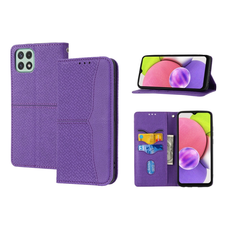 Custodia per telefono in pelle PU con vibrazione orizzontale magnetica con cuciture a trama tessuta, For Samsung Galaxy A03 International Version, For Xiaomi Redmi Note 11, For Samsung Galaxy A03 EU Version, For Xiaomi Redmi Note 11 Pro