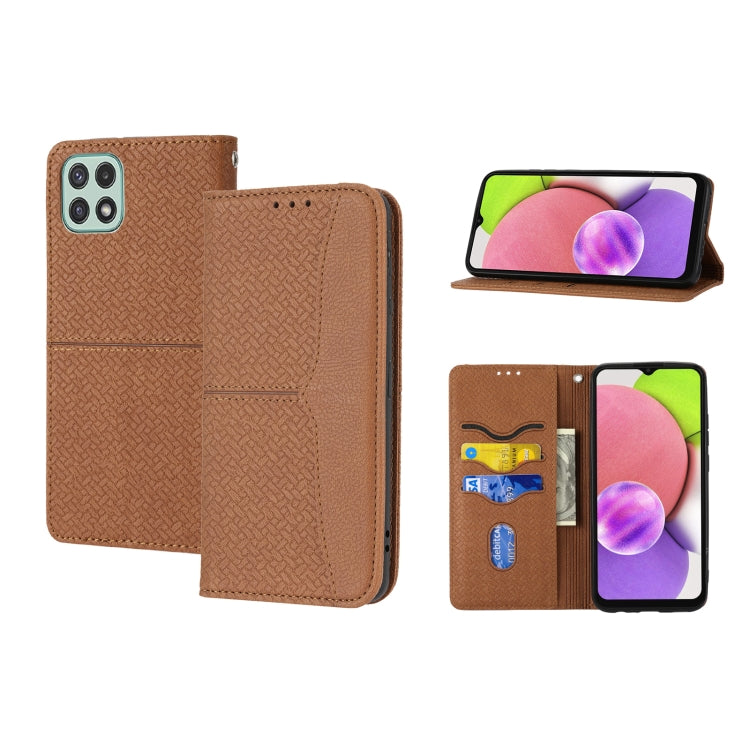 Custodia per telefono in pelle PU con vibrazione orizzontale magnetica con cuciture a trama tessuta, For Samsung Galaxy A03 International Version, For Xiaomi Redmi Note 11, For Samsung Galaxy A03 EU Version, For Xiaomi Redmi Note 11 Pro